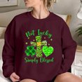 thumbnail image 5 of Qiopertar Mode Femmes Saint-Patrick Décontracté Manches Longues Col Rond Imprimé Chandail en Molleton Dames Hauts Blouse Offres de la Semaine Liquidation Moins de 5$ jusqu'à 90 % de Réduction, 5 of 5