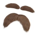 thumbnail image 1 of Bigotes falsos para cejas, decoración para mujeres y hombres, autoadhesivos para mascaradas. Marrón, 1 of 9