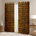thumbnail image 2 of Castle Fairy Plaid Curtains Pack of 2 (42x84 Each),Pixel Grid Miners Curtains Blackout, 2 of 6