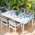thumbnail image 2 of Blue Eucalyptus Table Cloths for 6 Foot Rectangle Tables, Watercolor Spring Weeping Botanical Patio Waterproof Elastic Fitted Tablecloths, Washable Rectangular Table Cover for Camping, 2 of 8