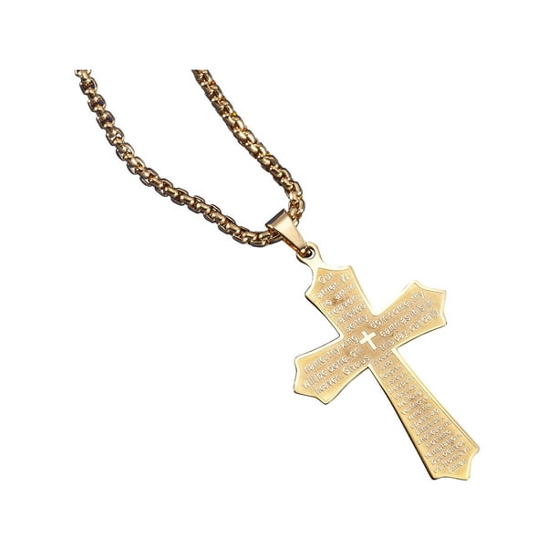 Walter Drake - lord's prayer cross necklace - Walmart.com - Walmart.com