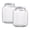 Plastic Lid, variant on Novelinks 1 Gallon Square Wide-Mouth Glass Jars with Glass Lid Clear Glass Food Storage Containers with Stainless Steel Handle for Bulk Dry Goods, Fermentation, Canning,2 Pack