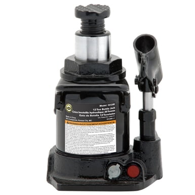 Omega 10129b black shorty hydraulic bottle jack, 12 ton capacity