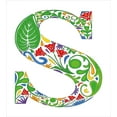 thumbnail image 3 of Letter S Twin Size Duvet Cover Set, Nature Inspired Capital Letter S with Spring Elements Design Flowers Leaf Pattern, Decorative 2 Piece Bedding Set with 1 Pillow Sham, Multicolor, by Ambesonne, 3 of 3
