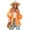 Orange, variant on LYMAYTER Women Relaxed Coats Solid Color Long Sleeves Denim Jean Jacket Washed Mid-Length Cowboy Outwear S-XL