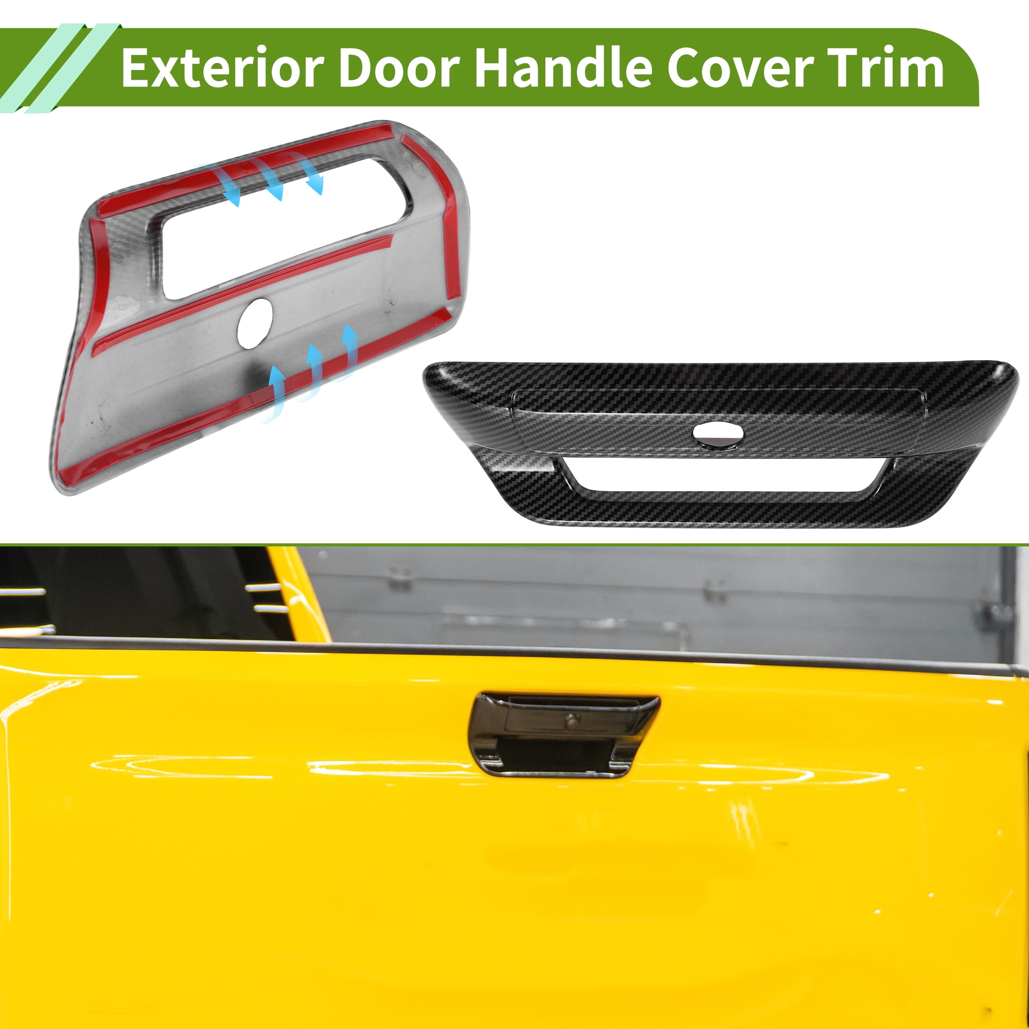 Unique Bargains Car Door Handle Cover Black for Dodge for Ram 1500 2500 3500 2019-2025
