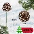 thumbnail image 3 of Trianu 20 Pcs Christmas Natural Pine Cones Picks, 2 inch Snow Pine Cone for Christmas Tree Decorations Home Holiday Party DIY, 3 of 7
