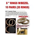 thumbnail image 4 of (20) 8" INCH MDF WOOD SPEAKER SUBWOOFER MOUNTING SPACER RINGS RECESSED W/BEZEL, 4 of 4