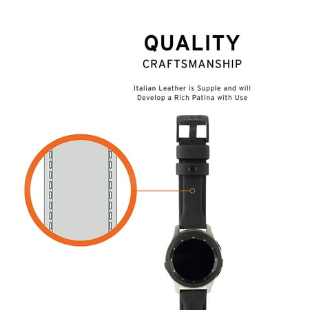 UAG - Leather Watch Strap for Samsung Galaxy Watch Series 46mm - Black