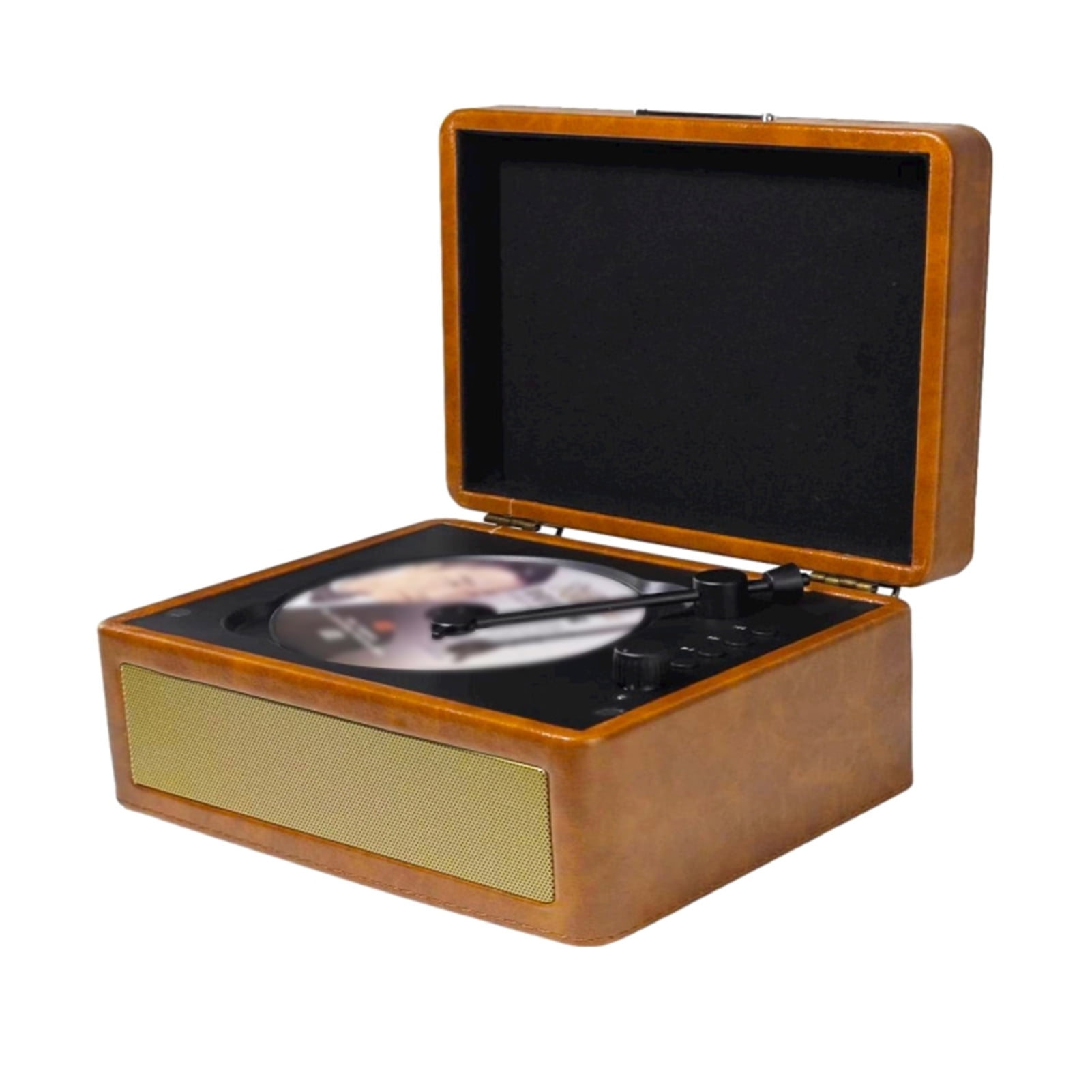 Yajisi Portable CD Player, Multifunctional Tray Type Bluetooth Cassette Record Player, High Fidelity Sound Audio Turntable with 2 Built-in Speakers, USB Drive Playback & Remote Control, Khaki