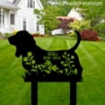thumbnail image 4 of Handmadetneonsign Basset Hound Dog Metal With Stake, Dog Metal Name Sign Stake, Dog Metal Stake Decor 66521, 4 of 5