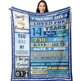 thumbnail image 1 of LHSHID Gifts for 14 Year Old Girl/Boys 14 Year Old Girl/Boy Gifts for Birthday Birthday Gifts for 14 Year Old Girl/Boy 14th Birthday Decorations for Girls/Boys Birthday Blanket 30"x40", 1 of 6