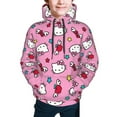 thumbnail image 4 of Hello Kitty Hoodie 3D Print Pullover Hooded Long Sleeve Sweatshirts Tops Blouse with Pocket for Boys Girls Small, 4 of 6