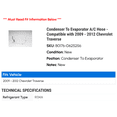 thumbnail image 2 of Condenser To Evaporator A/C Hose - Compatible with 2009 - 2012 Chevy Traverse 2010 2011, 2 of 2
