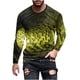 thumbnail image 2 of Blusas y camisas de manga larga con cuello redondo para hombre, blusa informal de manga larga con cuello redondo y estampado de rayas, blusa de poliéster para hombre, 2 of 5
