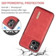 thumbnail image 5 of Allytech 2 in 1 Detachable Wallet Case for iPhone 15 Plus with Cash Pocket & Cash Slots, [Magnetic Clasp] [Kickstand] Retro PU Leather Soft TPU Shockproof Anti-Scratch Slim Case - Red, 5 of 9