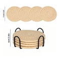 thumbnail image 2 of Handwoven Round Braided Placemats Table Mats for Dining Tables Woven Washable Non-Slip Place mats 15 inch, 2 of 9