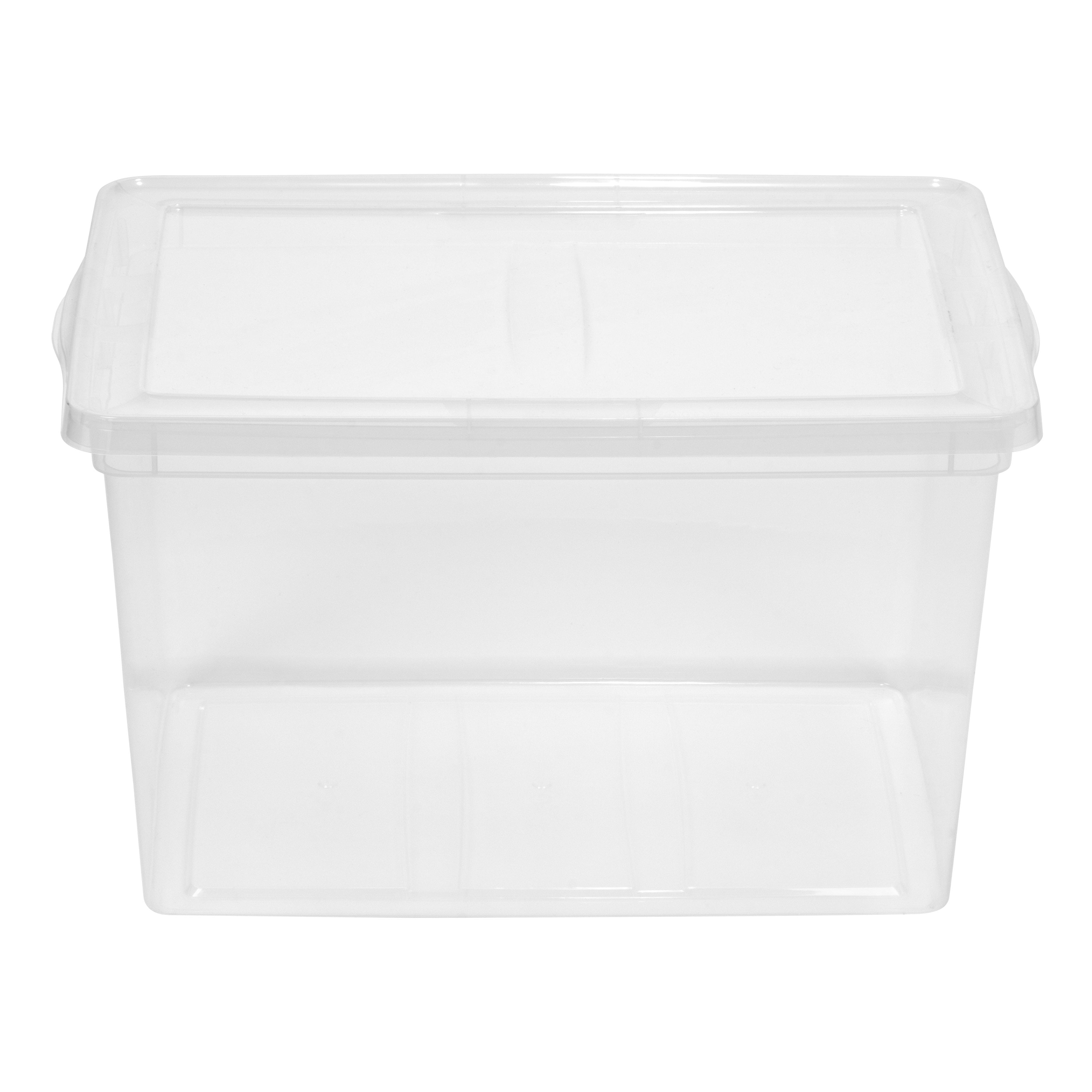 IRIS USA, 68 Quart Snap Top Clear Plastic Storage Box, Clear