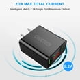 thumbnail image 2 of Cargador AC CHOETECH 2 x USB-A 2.2Amp Universal con display LED, 2 of 4