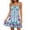 *Blue, variant on VBVC Women's Boho Floral Spaghetti Strap V Neck Dress , Ladies' Summer Ruffle Hem Swing Slip Dress , Casual Beach Vacation Mini Dresses For Women,Blue,S-2XL