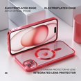 thumbnail image 7 of Entronix 2-in-1 Magnetic Shiny Clear Case Compatible with iPhone 15 with Screen Protector, Red, 7 of 7