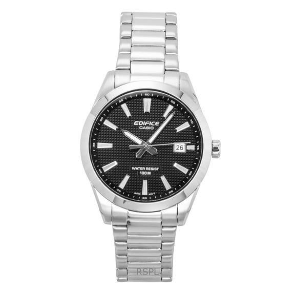 Casio Edifice Analog Stainless Steel Black Dial Quartz EFV-160D-1A 100M Men's Watch