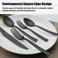 thumbnail image 6 of VeSteel 65Pcs Matte Black Silverware Set with Serving Utensils, Stainless Steel Flatware Set Service for 12, Metal Cutlery Eating Utensils Tableware Includes Forks/Spoons/Knives/Hostess Set, 6 of 9