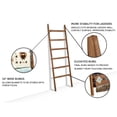 thumbnail image 2 of FUIN 6.4ft Extra Wide Wooden Blanket Ladder Living Room Decorative Wal Leaning Farmhouse Quilt Display Holder Rustic Wood Towel Rack for Bathroom, Brown, 24 inch wide, 2 of 7