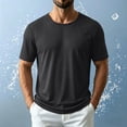thumbnail image 2 of Lightweight Workout Shirts for Men - Crewneck Running Athletic Quick Dry Cooling T-Shirts Short Sleeve Gym Tops Sizes XS-2XL Black, 2 of 9