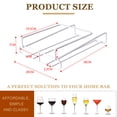 thumbnail image 4 of Soporte para copas de vino debajo del estante, colgador para copas de vino, estante para copas de vino debajo del gabinete, organizador de copas de vino de metal, sin taladros ni tornillos, hierro, 4 of 7