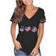 thumbnail image 1 of Blusa de manga corta de encaje informal con cuello en V de verano para mujer Fridja  bn8001, 1 of 8
