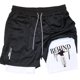 thumbnail image 2 of Pantalones cortos de compresión de Anime para hombre, ropa deportiva de verano, 2 en 1, entrenamiento, Fitness, 2 of 5