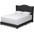 thumbnail image 1 of Baxton Studio Alesha Lit Complet en Tissu Capitonné Gris Anthracite, 1 of 9