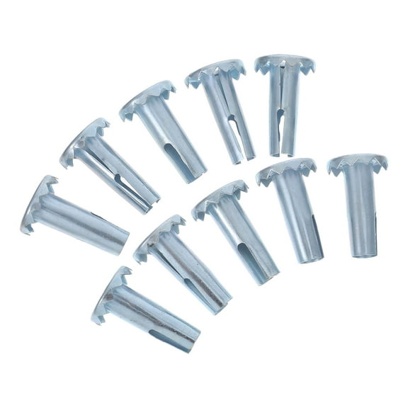 QIFULL 10Pcs Caster Sleeve Furniture Wheels Insert Silver Metal for Office Chair 3.2x2x2in