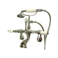 thumbnail image 2 of Elements Of Design DT5512PL Triple Handle Wall Mounted Clawfoot Tub Filler - Brass, 2 of 4