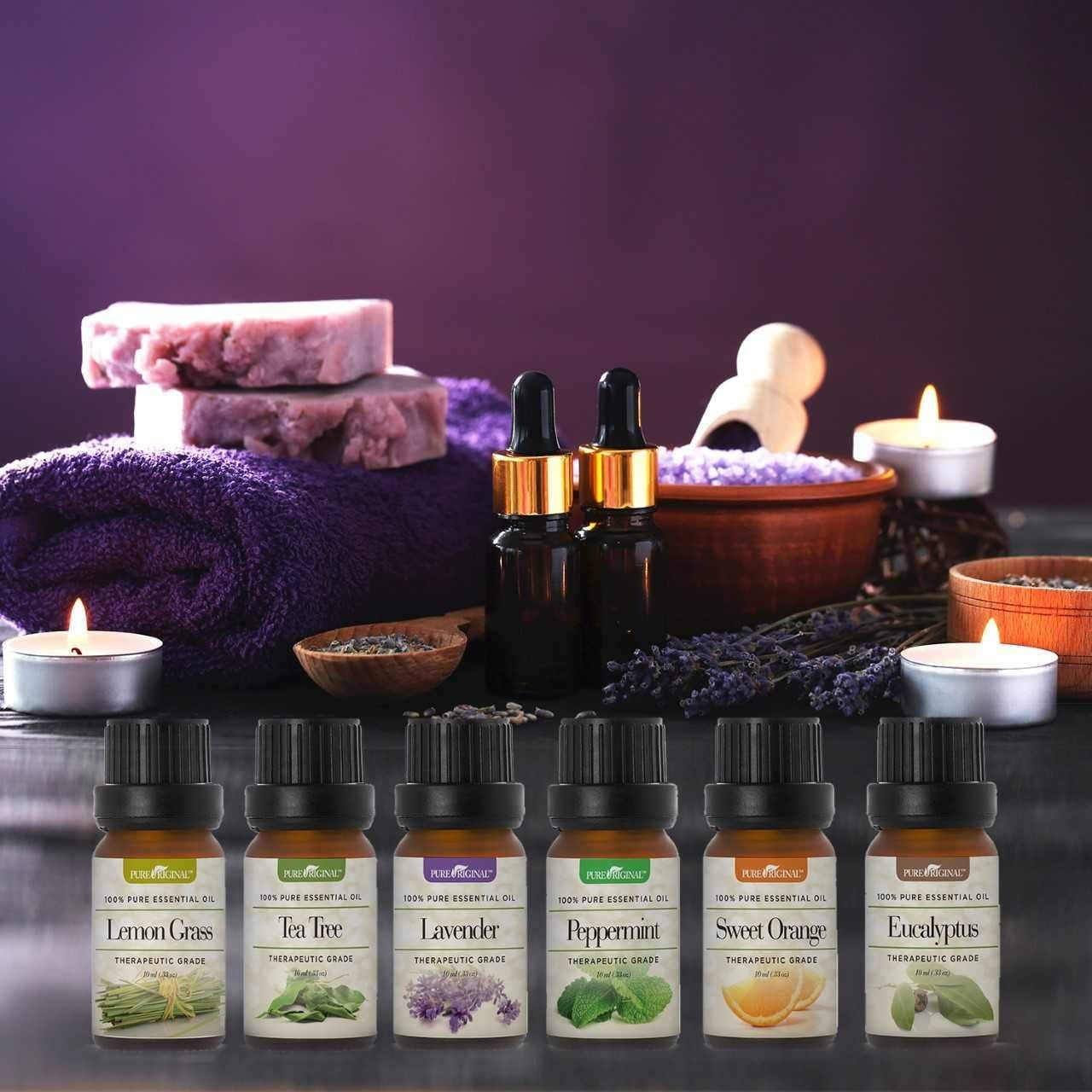 Essential Oils Set, 6 Packs 10Ml OTU Essential Oils Gift Set for Diffuser,  Massage, Custom Candles, Baths, 100% Pure Natural Organic Aromatherapy Oil  Sets, Essential Oils for Diffusers for Home
