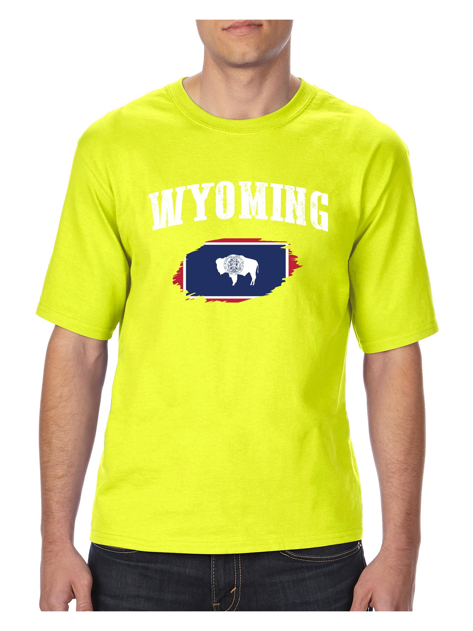 "Mens and Big Mens Wyoming Flag TShirt, up to size 3XLT"