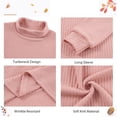 thumbnail image 6 of Lanbubble Girls Long Sleeve Turtleneck Dress Soft Knitted A Line Fall Winter Dress 2-7 Years, 6 of 9