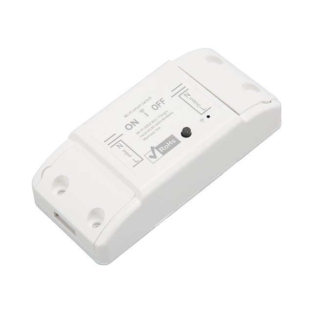 Mini Smart Relay WiFi Switch, PC and ABS Smart WiFi Relay Switch Fire Rating V0 for Home