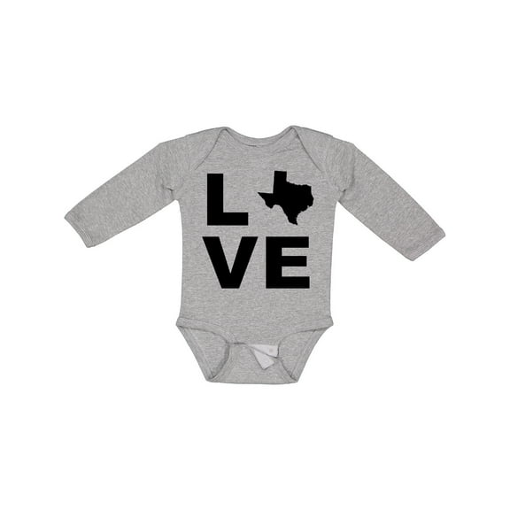 Inktastic Love Texas Boys or Girls Long Sleeve Baby Bodysuit