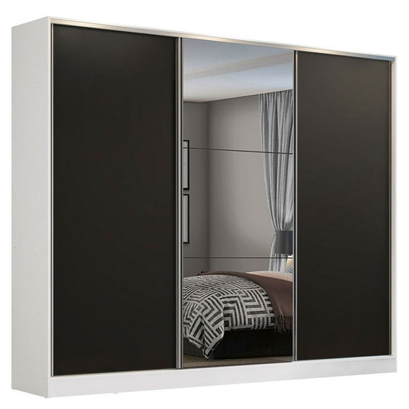 Ropero Closet Madesa 3 Puertas 1 Espejo B/N