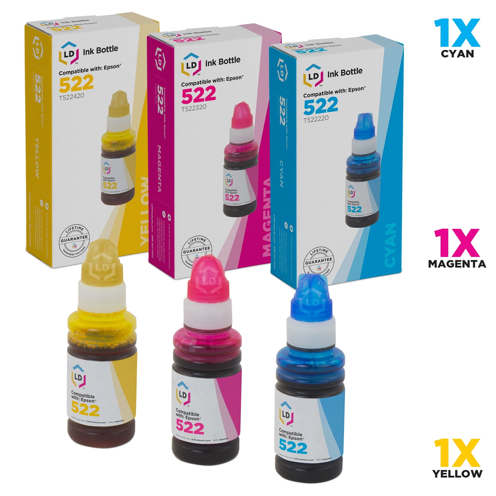 Compatible Epson 522 EcoTank Bottles 