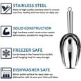thumbnail image 1 of Small Stainless Steel Scoops for Ice Cube/Candy/Flour/Sugar, Metal Utility Scoops for Canisters, Baking, Kitchen Pantry, Rust Free, 1 of 6
