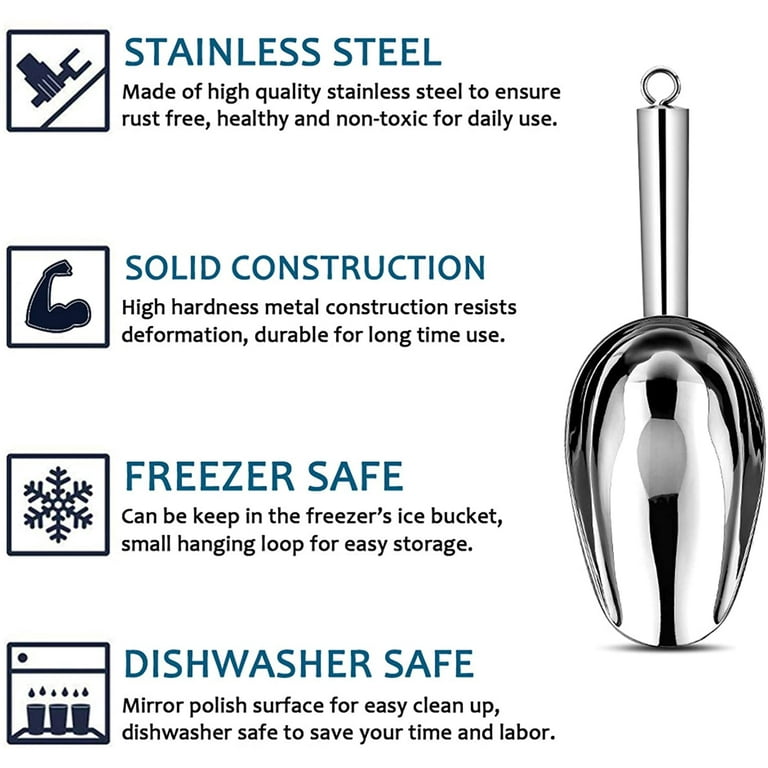 Stainless Steel Kitchen Utility Scoops Set
