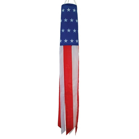 In the Breeze 4929 — Stars and Stripes Valuesock, 50-Inch — Colorful Patriotic Windsock