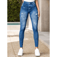 thumbnail image 2 of SET DE 2 LEGGING GRUESO DE MUJER AZUL Y NEGRO DISEÑO MEZCLILLA UNITALLA, 2 of 9