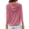 thumbnail image 7 of yillto Womens Sweatshirt Velvet Hoodies Long Sleeve Pullover Fashion Fall Winter Christmas Sweatshirts, 7 of 7