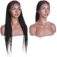 thumbnail image 5 of SEGO 30" Realistic Hand Braided Synthetic Braiding Hair Lace Front Wigs with Baby Hair for Women Cornrow Wig Twist Box Braided Wigs, 5 of 9