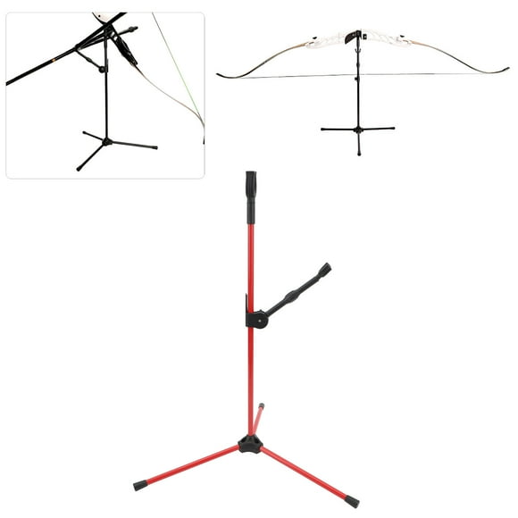 Archery Bow Stand, Bow Stand Stable for Recurve Bow Red