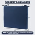 thumbnail image 3 of Unikome Outdoor Cushions Set of 4 Solid Water-resistant Outdoor Patio Seat Cushion 18.5-Inch x 16-Inch Square, Navy Blue, 3 of 7